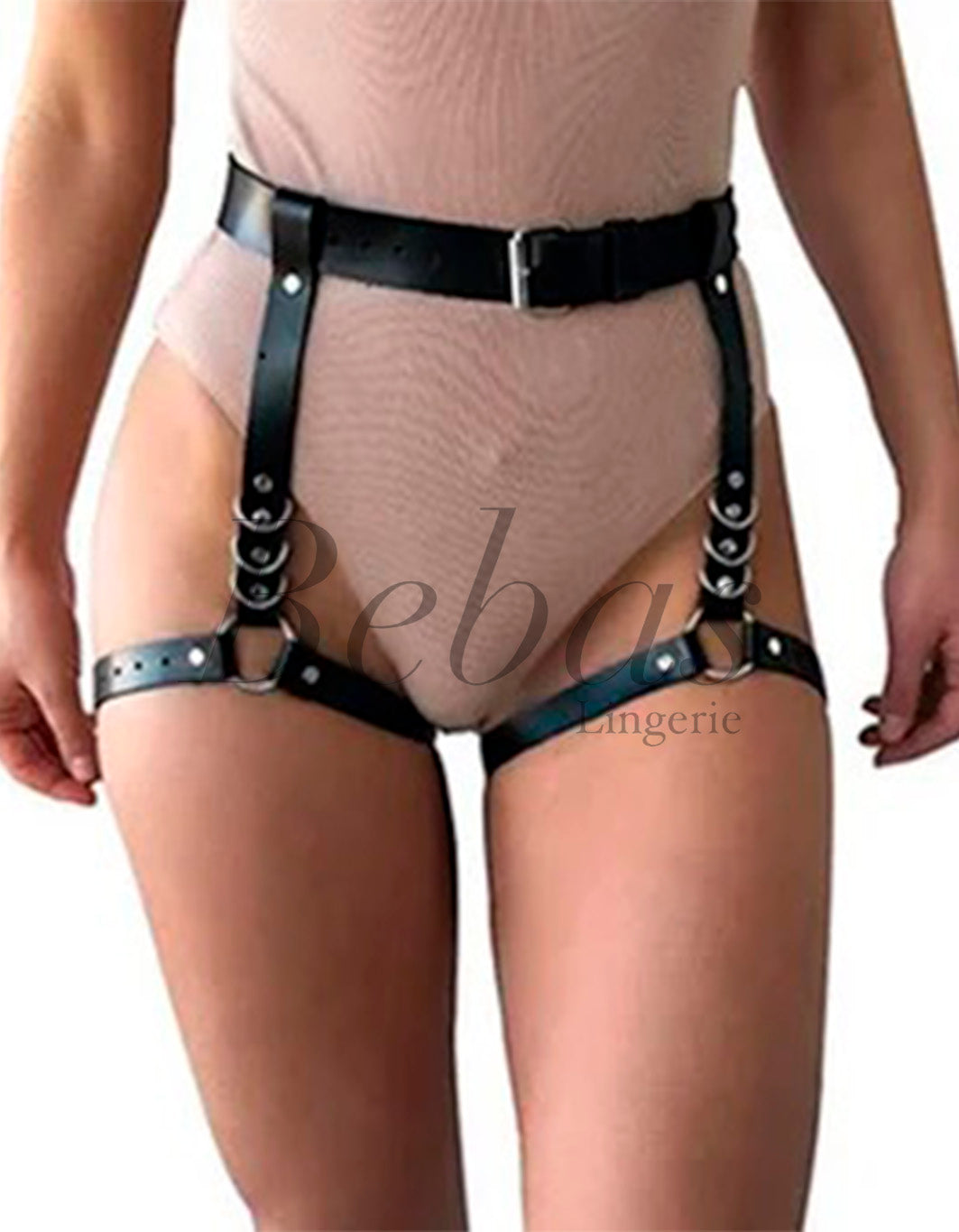 ARNÉS DE CINTURA CON AROS - Bebas Lingerie México