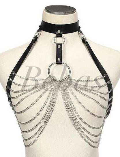 BODY CON ARNÉS Y CADENAS EN PECHO - Bebas Lingerie México
